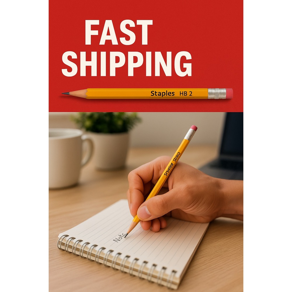 2 Packs Staples HB Wood Pencils #2‎ Lead – 16 Count #39615 | New